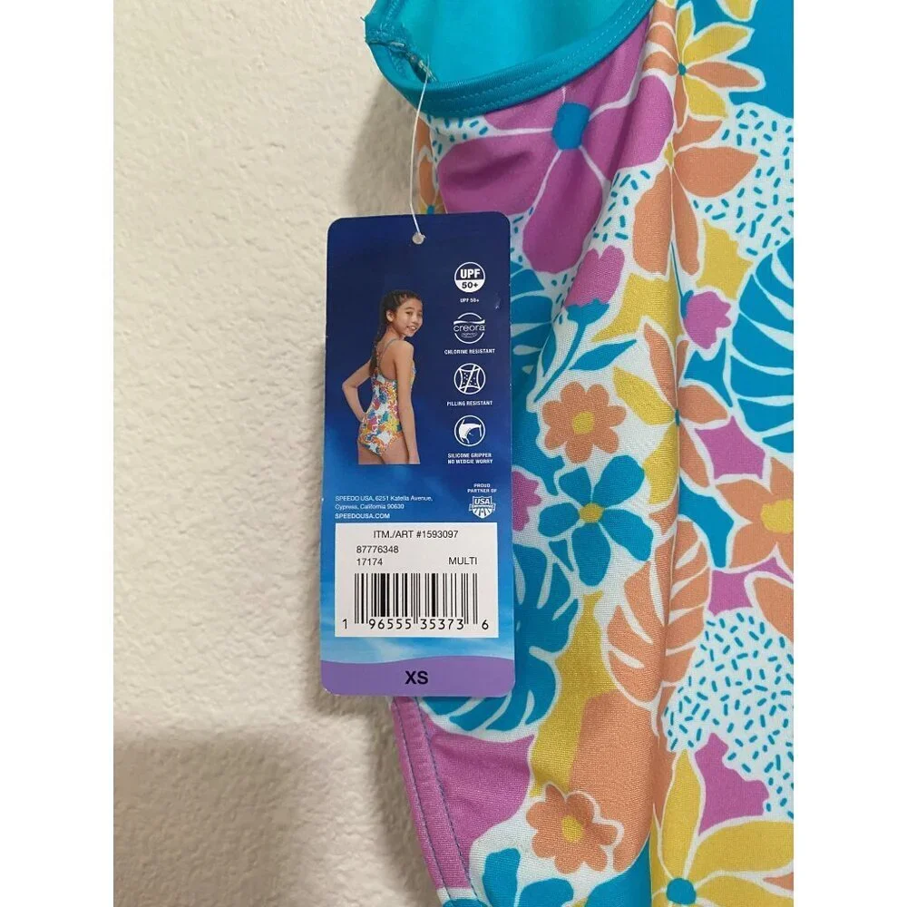 Speedo Youth 1-piece Swimsuit UPF 50+ Chlorine Resistant Size: XS(5/6)